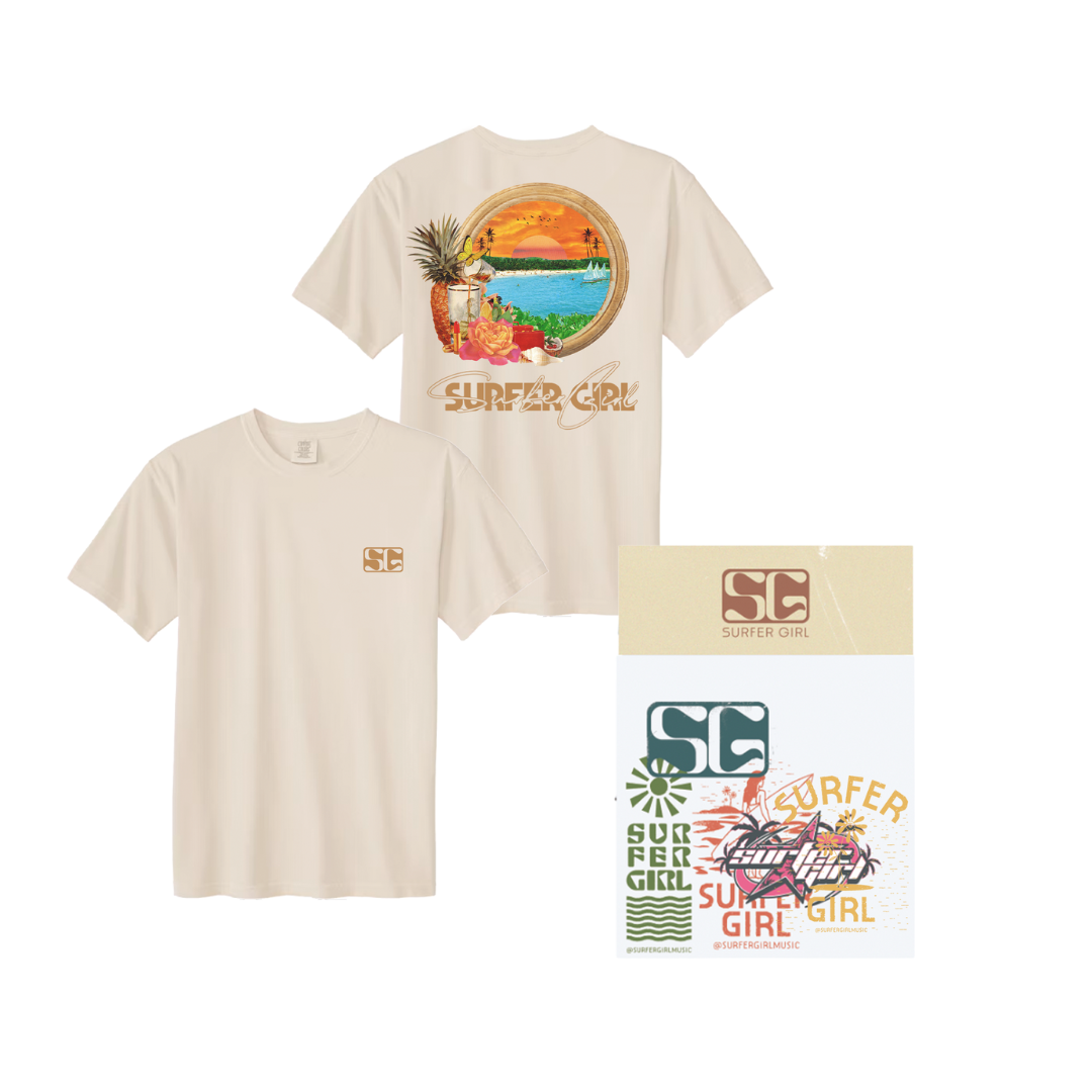 Sunset Tee + Sticker Pack